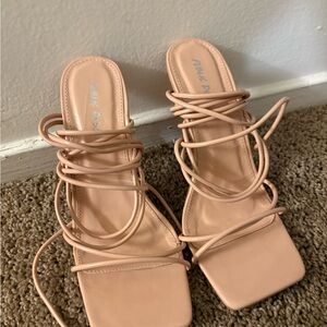 Public Desire Blush Strappy Heels